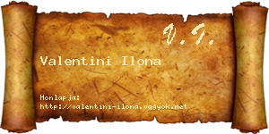 Valentini Ilona névjegykártya