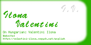 ilona valentini business card